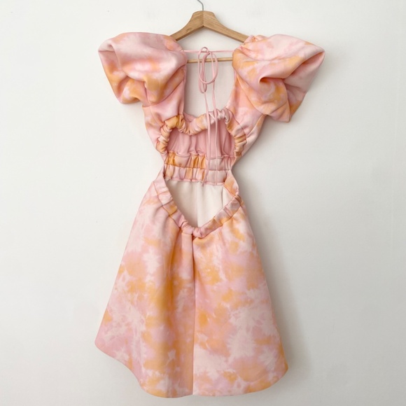 ASOS design cut out puff sleeve mini dress - Picture 7 of 8